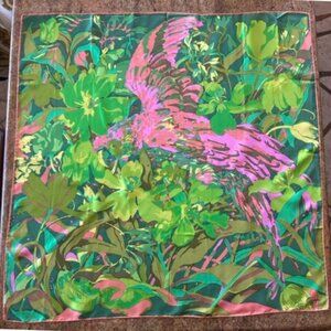 Vintage Ken Scott Silk Scarf With Hand Rolled Edges 34" x 34"